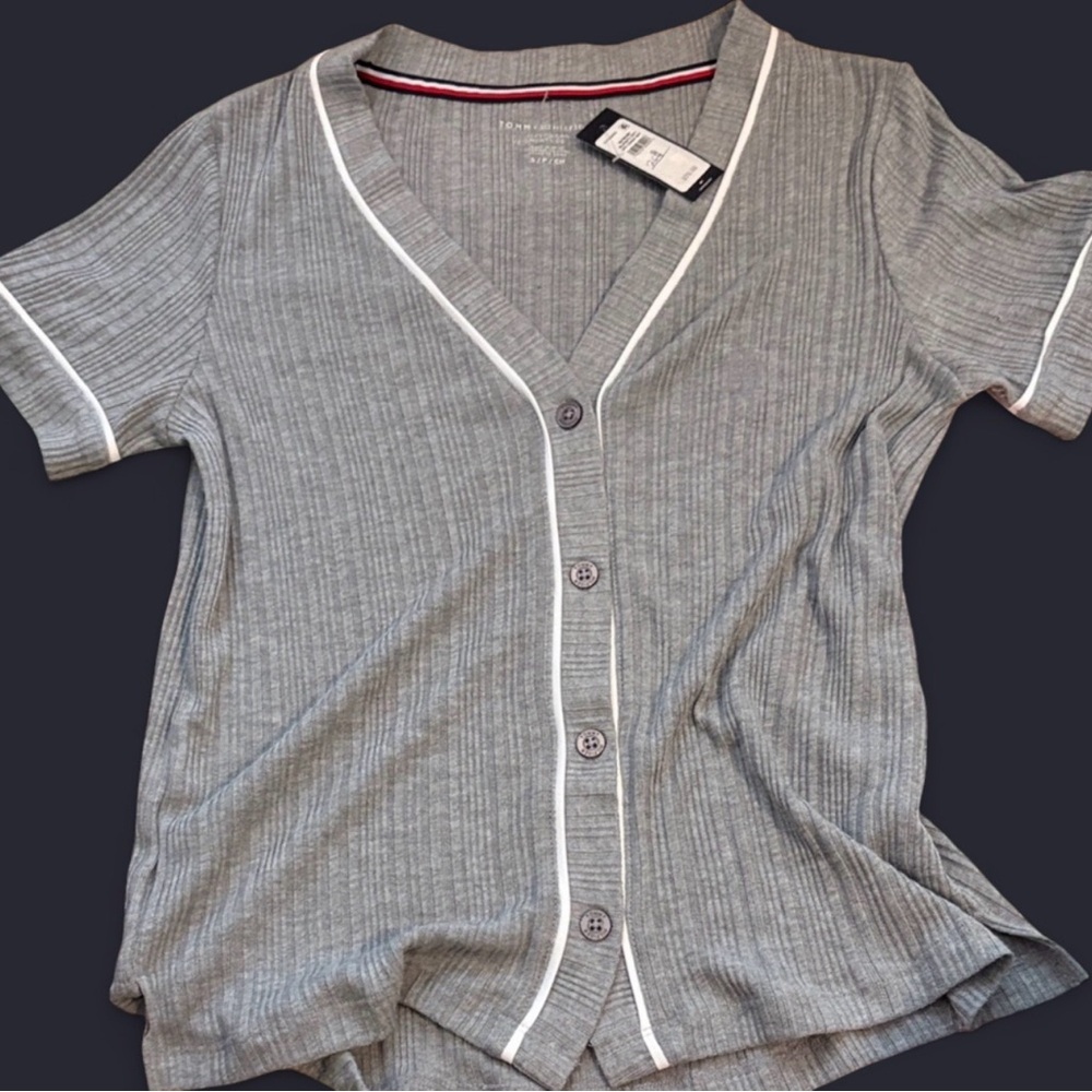 Tommy Hilfiger Gray Pajama Top